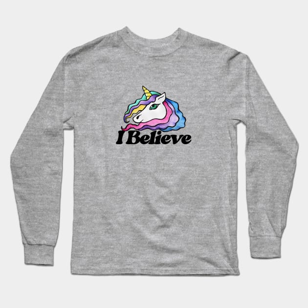 I believe in Unicorns Long Sleeve T-Shirt by bubbsnugg